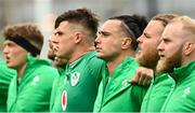 19 August 2023; James Lowe of Ireland before the Bank of Ireland Nations Series match between Ireland and England at Aviva Stadium in Dublin. Photo by Ramsey Cardy/Sportsfile