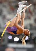 21 August 2023; Molly Caudery of Great Britain competes in the women's pole vault during day three of the World Athletics Championships at the National Athletics Centre in Budapest, Hungary. Photo by Sam Barnes/Sportsfile