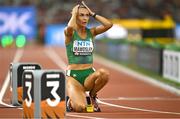 21 August 2023; Sharlene Mawdsley of Ireland before competing in the women's 400m semi-final during day three of the World Athletics Championships at the National Athletics Centre in Budapest, Hungary. Photo by Sam Barnes/Sportsfile