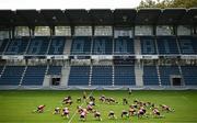 22 August 2023; Ireland players stretch during an Ireland rugby squad training session at Parc des Sports Jean Dauger in Bayonne, France. Photo by Harry Murphy/Sportsfile