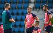 22 August 2023; Head coach Andy Farrell with Jack Crowley and Ross Byrne during an Ireland rugby squad training session at Parc des Sports Jean Dauger in Bayonne, France. Photo by Harry Murphy/Sportsfile