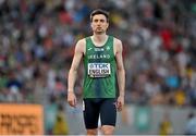 22 August 2023; Mark English of Ireland before competing in the men's 800m heats during day four of the World Athletics Championships at the National Athletics Centre in Budapest, Hungary. Photo by Sam Barnes/Sportsfile
