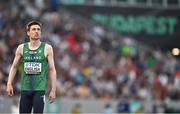 22 August 2023; Mark English of Ireland before competing in the men's 800m heats during day four of the World Athletics Championships at the National Athletics Centre in Budapest, Hungary. Photo by Sam Barnes/Sportsfile