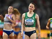 22 August 2023; Ciara Mageean of Ireland reacts after finishing fourth in the women's 1500m final during day four of the World Athletics Championships at the National Athletics Centre in Budapest, Hungary. Photo by Sam Barnes/Sportsfile