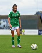 22 August 2023; Lauren Bowe of Republic of Ireland during a women's U16 international friendly match between Republic of Ireland and Faroe Islands at Head in the Game Park in Drogheda, Louth. Photo by Ben McShane/Sportsfile