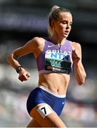 23 August 2023; Keely Hodgkinson of Great Britain competes in the women's 800m heats during day five of the World Athletics Championships at the National Athletics Centre in Budapest, Hungary. Photo by Sam Barnes/Sportsfile