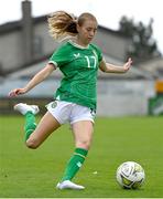 22 August 2023; Katie Ray of Republic of Ireland during a women's U16 international friendly match between Republic of Ireland and Faroe Islands at Head in the Game Park in Drogheda, Louth. Photo by Ben McShane/Sportsfile