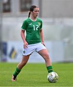 22 August 2023; Heather Loomes of Republic of Ireland during a women's U16 international friendly match between Republic of Ireland and Faroe Islands at Head in the Game Park in Drogheda, Louth. Photo by Ben McShane/Sportsfile