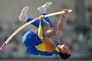 23 August 2023; Vladislav Malykhin of Ukraine competes in the men's pole vault qualifications during day five of the World Athletics Championships at the National Athletics Centre in Budapest, Hungary. Photo by Sam Barnes/Sportsfile