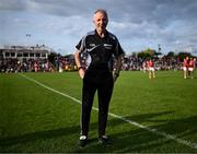 21 August 2023; Referee Dickie Murphy before the Hurling for Cancer Research 2023 charity match at Netwatch Cullen Park in Carlow. Photo by Piaras Ó Mídheach/Sportsfile