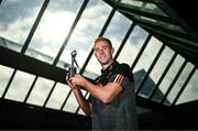 23 August 2023; Dublin footballer Paul Mannion with his Player of the Month Finals award at the PwC offices in Dublin. Photo by Eóin Noonan/Sportsfile