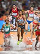 23 August 2023; Beatrice Chepkoech of Kenya, centre, competes in the women's 300m steeplechase heats during day five of the World Athletics Championships at the National Athletics Centre in Budapest, Hungary. Photo by Sam Barnes/Sportsfile