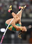 23 August 2023; Nina Kennedy of Australia competes in the women's pole vault final during day five of the World Athletics Championships at the National Athletics Centre in Budapest, Hungary. Photo by Sam Barnes/Sportsfile