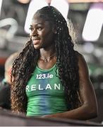 23 August 2023; Rhasidat Adeleke of Ireland after competing in the women's 400m final during day five of the World Athletics Championships at the National Athletics Centre in Budapest, Hungary. Photo by Sam Barnes/Sportsfile