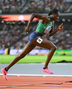 23 August 2023; Rhasidat Adeleke of Ireland competes in the women's 400m final during day five of the World Athletics Championships at the National Athletics Centre in Budapest, Hungary. Photo by Sam Barnes/Sportsfile