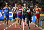 24 August 2023; Mark English of Ireland, third from right, comes down the finishing straight in his men's 800m semi-final during day six of the World Athletics Championships at the National Athletics Centre in Budapest, Hungary. Photo by Sam Barnes/Sportsfile