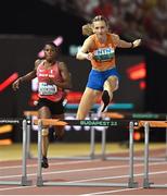 24 August 2023; Femke Bol of Netherlands on her way to winning the women's 400m hurdles final during day six of the World Athletics Championships at the National Athletics Centre in Budapest, Hungary. Photo by Sam Barnes/Sportsfile