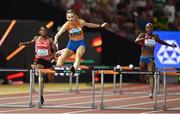 24 August 2023; Femke Bol of Netherlands on her way to winning the women's 400m hurdles final during day six of the World Athletics Championships at the National Athletics Centre in Budapest, Hungary. Photo by Sam Barnes/Sportsfile