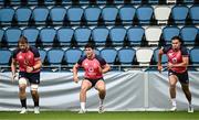 25 August 2023; Iain Henderson, Tom Stewart and Jacob Stockdale during an Ireland rugby captain's run at Parc des Sports Jean Dauger in Bayonne, France. Photo by Harry Murphy/Sportsfile