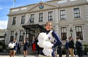 25 August 2023; Navy cheerleader Veronica Liberman at the prestigious Ireland-US CEO Club Lunch, hosted in association with the Aer Lingus College Football Classic, at the Mansion House in Dublin. The lunch offered the perfect entreé to a weekend of fierce football competition as Notre Dame face off against the US Naval Academy at the Aviva Stadium to open the 2023 College Football season. Photo by Brendan Moran/Sportsfile