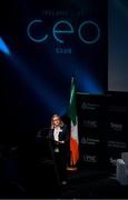 25 August 2023; Former President of Ireland Mary McAleese speaking at the prestigious Ireland-US CEO Club Lunch, hosted in association with the Aer Lingus College Football Classic, at the Mansion House in Dublin. The lunch offered the perfect entreé to a weekend of fierce football competition as Notre Dame face off against the US Naval Academy at the Aviva Stadium to open the 2023 College Football season. Photo by Brendan Moran/Sportsfile