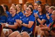25 August 2023; Aimee Clarke during a Leinster Rugby Women's Jersey presentation at Old Belvedere RFC in Dublin. Photo by Piaras Ó Mídheach/Sportsfile