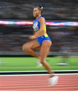 25 August 2023; Maryna Bekh-Romanchuk of Ukraine competes in the Women's Triple Jump during day seven of the World Athletics Championships at the National Athletics Centre in Budapest, Hungary. Photo by Sam Barnes/Sportsfile