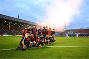 25 August 2023; Bohemians players and mascots before the SSE Airtricity Men's Premier Division match between Bohemians and Derry City at Dalymount Park in Dublin. Photo by Stephen McCarthy/Sportsfile