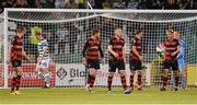 25 August 2023; Darren Brownlie of Dundalk and teammates after thier side conceded a first goal during the SSE Airtricity Men's Premier Division match between Shamrock Rovers and Dundalk at Tallaght Stadium in Dublin. Photo by Seb Daly/Sportsfile