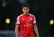 25 August 2023; Kian Leavy of St Patrick's Athletic during the SSE Airtricity Men's Premier Division match between UCD and St Patrick's Athletic at UCD Bowl in Dublin. Photo by Tyler Miller/Sportsfile