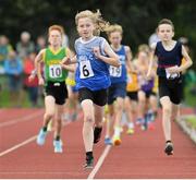 26 August 2023; Dylan O'Reilly from Lurgan, Cavan, on his way to winning the Boys under-12 600m during the Community Games National Track and Field finals at Carlow SETU in Carlow. Photo by Matt Browne/Sportsfile