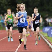 26 August 2023; Dylan O'Reilly from Lurgan, Cavan, on his way to winning the Boys under-12 600m during the Community Games National Track and Field finals at Carlow SETU in Carlow. Photo by Matt Browne/Sportsfile