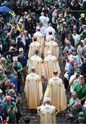 26 August 2023; A general view of the entrance procession at mass in Dublin Castle ahead of the Aer Lingus College Football Classic match between Notre Dame and Navy in Dublin. Over 6,500 members of the Notre Dame community attended the event. Photo by Ramsey Cardy/Sportsfile