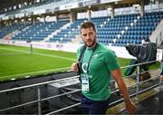 26 August 2023; Stuart McCloskey of Ireland arrives before the Rugby World Cup warm-up match between Ireland and Samoa at Parc des Sports Jean Dauger in Bayonne, France. Photo by Harry Murphy/Sportsfile