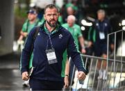 26 August 2023; Ireland head coach Andy Farrell arrives before the Rugby World Cup warm-up match between Ireland and Samoa at Parc des Sports Jean Dauger in Bayonne, France. Photo by Harry Murphy/Sportsfile