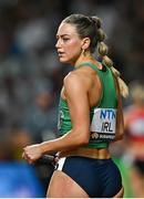 26 August 2023; Sophie Becker of Ireland before competing in the women's 4x400m relay heats during day eight of the World Athletics Championships at the National Athletics Centre in Budapest, Hungary. Photo by Sam Barnes/Sportsfile