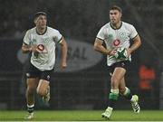 26 August 2023; Jack Crowley and Jimmy O’Brien of Ireland during the Rugby World Cup warm-up match between Ireland and Samoa at Parc des Sports Jean Dauger in Bayonne, France. Photo by Harry Murphy/Sportsfile