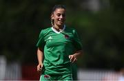 26 August 2023; Kelly Leahy of Cork City before the Sports Direct Women’s FAI Cup first round match between Terenure Rangers and Cork City at Richmond Park in Dublin. Photo by Stephen McCarthy/Sportsfile
