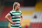 26 August 2023; Lauren Kelly of Shamrock Rovers during the Sports Direct Women’s FAI Cup first round match between Shamrock Rovers and Killester Donnycarney at Tallaght Stadium in Dublin. Photo by Stephen McCarthy/Sportsfile