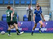 27 August 2023; Jack Litchfield of Leinster celebrates after scoring his side's second try during the U18 Clubs Interprovincial Championship match between Leinster and Connacht at Energia Park in Dublin. Photo by Piaras Ó Mídheach/Sportsfile