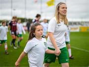 27 August 2023; Orla Haran of Cabinteely before the Sports Direct Women’s FAI Cup first round match between Cabinteely and Bohemians at Carlisle Grounds in Bray, Wicklow. Photo by Stephen McCarthy/Sportsfile