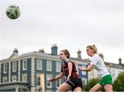 27 August 2023; Rachel McGrath of Bohemians and Molly Crowe of Cabinteely during the Sports Direct Women’s FAI Cup first round match between Cabinteely and Bohemians at Carlisle Grounds in Bray, Wicklow. Photo by Stephen McCarthy/Sportsfile