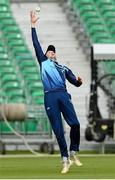 27 August 2023; Balbriggan captain Greg Ford attempts to make a catch during the Arachas Men's All-Ireland T20 Cup Final match between Balbriggan and CIYMS at Malahide Cricket Ground in Dublin. Photo by Seb Daly/Sportsfile