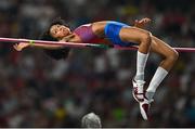 27 August 2023; Vashti Cunningham of USA competes in the Women's High Jump final during day nine of the World Athletics Championships at the National Athletics Centre in Budapest, Hungary. Photo by Sam Barnes/Sportsfile