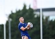 27 August 2023; Aaron O’Brien of Leinster wins possession in the lineout during the U19 Men's Interprovincial Championship match between Leinster and Connacht at Energia Park in Dublin. Photo by Piaras Ó Mídheach/Sportsfile
