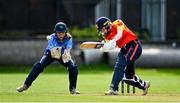 29 August 2023; Siúin Woods of Scorchers during the Evoke Super 50 Cup match between Scorchers and Typhoons at Railway Union Cricket Club in Dublin. Photo by Tyler Miller/Sportsfile
