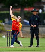29 August 2023; Hannah Little of Scorchers during the Evoke Super 50 Cup match between Scorchers and Typhoons at Railway Union Cricket Club in Dublin. Photo by Tyler Miller/Sportsfile
