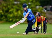 29 August 2023; Alice Walsh of Typhoons during the Evoke Super 50 Cup match between Scorchers and Typhoons at Railway Union Cricket Club in Dublin. Photo by Tyler Miller/Sportsfile