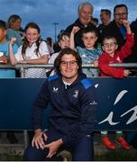 29 August 2023; Alex Soroka with supporters after a Leinster rugby open training session at Clontarf RFC in Dublin. Photo by David Fitzgerald/Sportsfile
