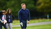 30 August 2023; Former Galway hurler Joe Canning watches his second shot from the 12th fairway during the Pro-Am event ahead of the KPMG Women's Irish Open Golf Championship at Dromoland Castle in Clare. Photo by Eóin Noonan/Sportsfile